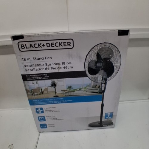 BLACK+DECKERSTANDING OSCILLATING PEDESTAL FAN WITH REMOTE - 18" - BLACK (MODEL: BDSF18MB) image 5