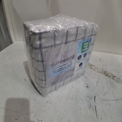 6PC SLUMBERCHILL COOLING SHEET SET - KING - GREY /BLUE/ WHITE PLAID (STYLE : 1796336) image 4