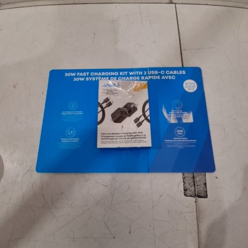 4PC ANKER ZOLO CHARGER SET WITH 2 ADAPTERS, AND 2 USB-C TO USB-C CABLES - 30W - 6FT - BLACK (MODEL: 8781600 / B2698J11-5) image 5