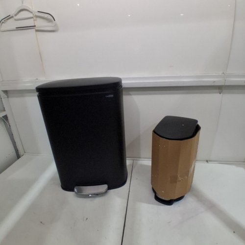 GARVEE METAL TRASH CAN SET 50L & 10L RUSTPROOF STAINLESS STEEL WITH PEDAL - 50L/10L - BLACK (MODEL: PHK_34MXBFSG) image 3