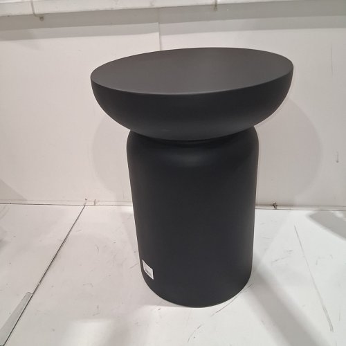 BOUCLAIR PEDESTAL SIDE TABLE - 34.7" X 34.7" X 45.7" - BLACK image 3