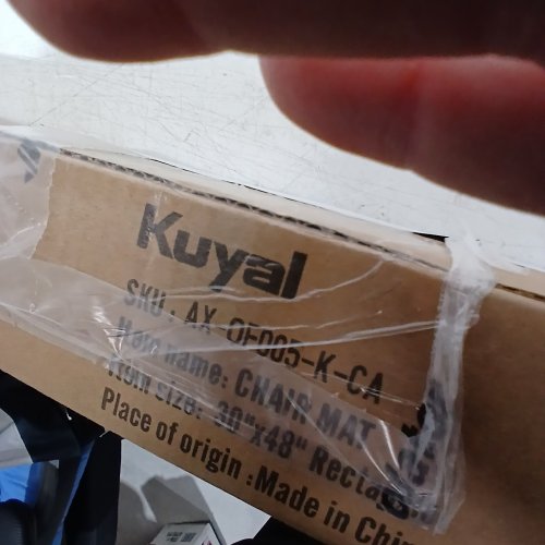 KUYAL OFFICE CHAIR MAT FOR HARDWOOD FLOORING - 30" X 48" - CLEAR (MODEL: AX-OF005-K-CA) image 2