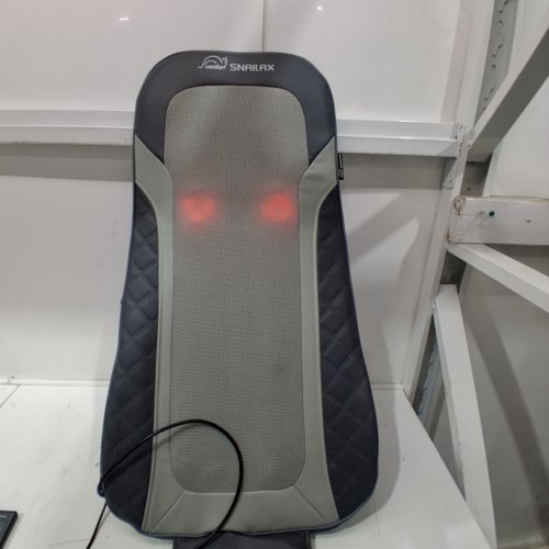 SNAILAX SHIATSU BACK MASSAGER WITH HEAT - 44.1” × 16.7” × 5.9” - 3 NECK INTENSITIES/4 BACK MASSAGE MODES/2 HEAT SETTINGS/3 VIBRATION MODES - GREY (MODEL: SL-22A5) image 2