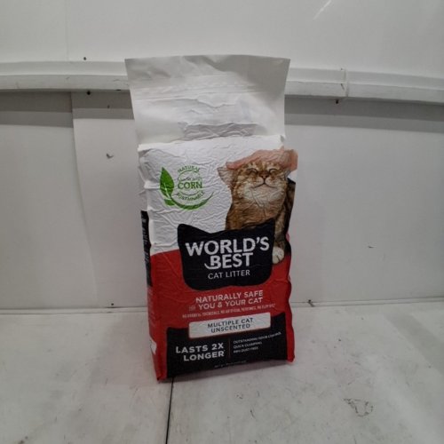 WORLDS BEST CAT LITTER LOW TRACKING & DUST CONTROL MULTIPLE CAT UNSCENTED - 32 LBS image 2