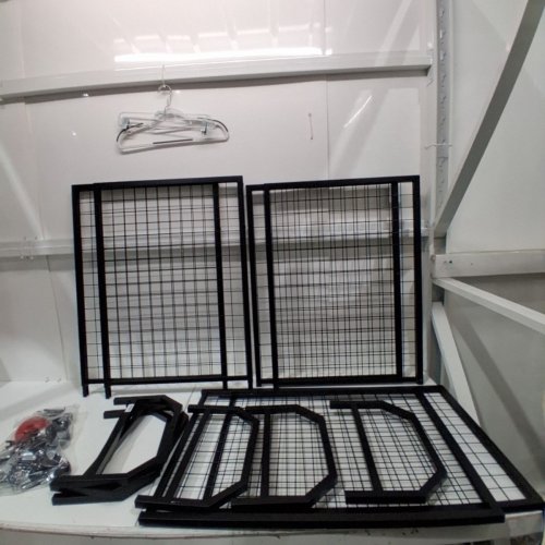 3PK VEVOR WIRE GRID WALL PANELS TOWERS - 1.9FT X 5.4FT - BLACK (MODEL: YD0054/YD0054-3) image 2