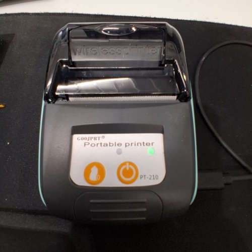 GOOJPRT PORTABLE BLUETOOTH PRINTER - BLACK (MODEL: PT-210) image 2