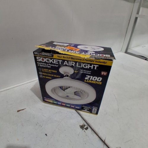 2 IN 1 BELL+HOWELL COLOUR SELECT LIGHT BULB SOCKET AIR FAN LIGHT - RBG LED - 2100LM - E26 (MODEL: 2308) image 4