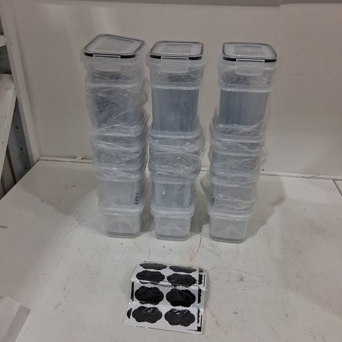 24PC VTOPMART AIRTIGHT FOOD STORAGE CONTAINERS W/ LIDS, LABELS & MARKER - 6X 2.5 QT / 6X 1.8 QT / 6X 1.5 QT / 6X 0.7 QT - (MODEL: SVM02029) image 2