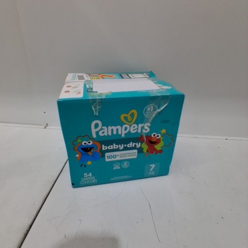 54PK PAMPERS BABY DRY LEAKPROOF DISPOSABLE DIAPERS - SIZE 7 - SESAME STREET image 3