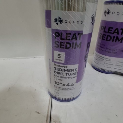 4PK AQUABOON 5 MICRON PLEATED SEDIMENT WATER FILTER - 10" X 4.5" image 4