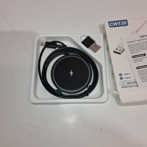 BENFEI 2-IN-1 MAGENETIC WIRELESS CHARGER USB-A / USB-C - 15W OUTPUT - BLACK - (MODEL: CW130) image 2