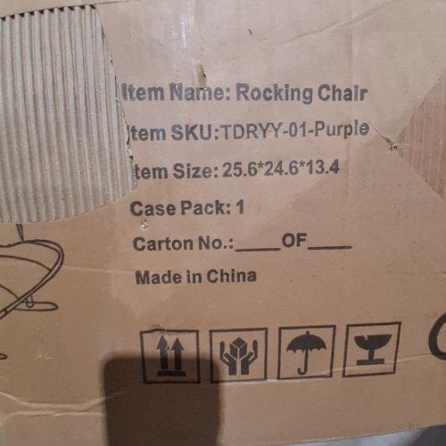 ZEDACHICA ROCKING CHAIR UPHOLSTERED GLIDER ROCKER - PURPLE (MODEL: TEDDY ROCKING CHAIR) image 2