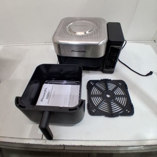 POWERXL AIRMAX AIR FRYER - 8 QT - STAINLESS STEEL/BLACK (MODEL: AF4082-1BP) image 4