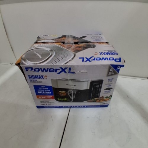 POWERXL AIRMAX AIR FRYER - 8 QT - STAINLESS STEEL/BLACK (MODEL: AF4082-1BP) image 7