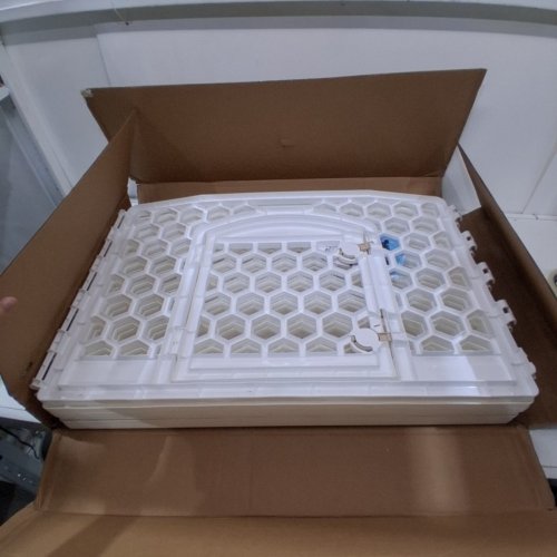 IRIS USA 6-PANEL EXERCISE PET PLAYPEN - 24" X 35" - WHITE HONEYCOMB (MODEL: CI-606E) image 2