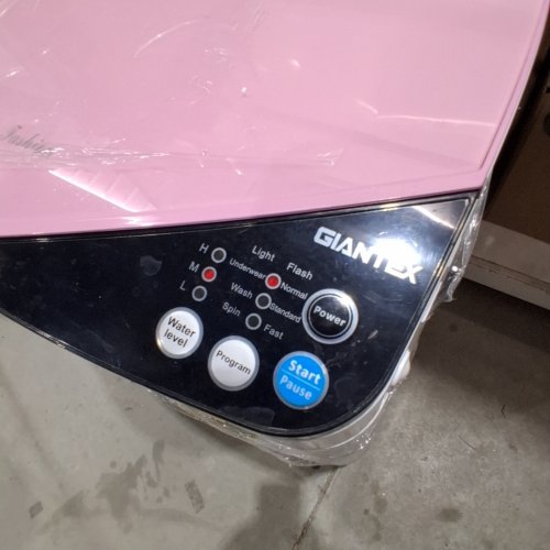GIANTEX FULL-AUTOMATIC PORTABLE WASHING MACHINE - 7.7LBS - WHITE/PINK (MODEL: FP10246PI) image 2