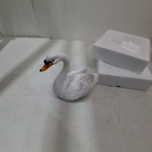 FLOATING FAKE PLASTIC SWAN DECOY - WHITE image 3