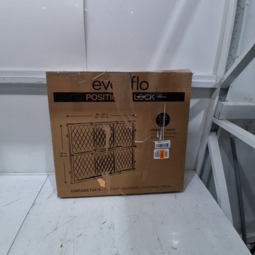 EVENFLO POSITION AND LOCK PRESSURE-MOUNTED BABY GATE - 26''-42'' X 23'' - AGE 6-24 MONTHS - TAN (MODEL: ‎2023916) image 3