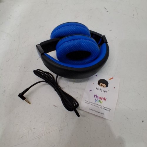 ROCKPAPA 790 ADJUSTABLE OVER EAR HEADPHONES, BLACK/BLUE image 2