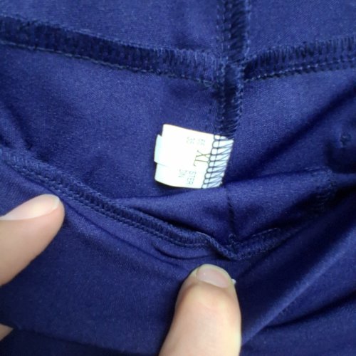 MEN'S ELASTIC WAIST JOGGER GOLF PANTS FAUX BUTTON WITH ZIPPER POCKETS - EXTRA LARGE - NAVY/PURPLE image 2