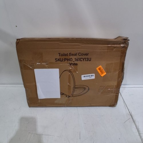 GARVEE ELONGATED TOILET SEAT WITH SLOW SOFT CLOSE - 19" - WHITE (MODEL: PHO_161CY13U) image 3