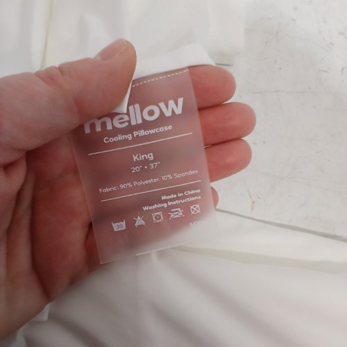 4PC MELLOW COOLING FITTED SHEET AND PILLOWCASE SET - 76" X 80" X 18" - KING - WHITE image 4
