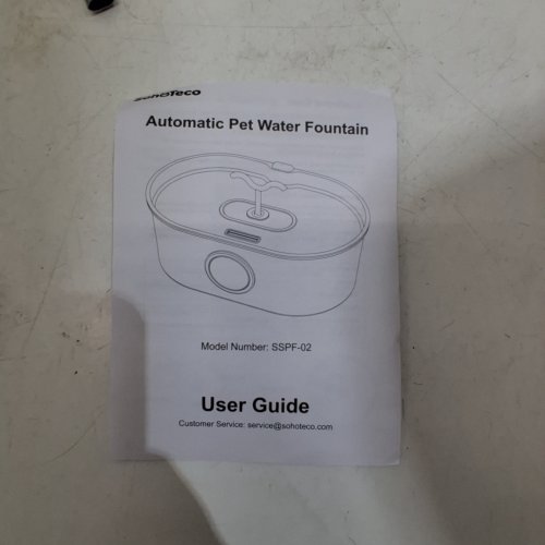 SOHOTECO AUTOMATIC STAINLESS STEEL PET WATER FOUNTAIN - 270 OZ - SILVER (MODEL: SSPF-02B) image 6