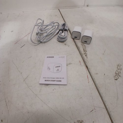 2PK ANKER CHARGER WITH USB-C TO LIGHTNING CABLE, COMPATIBLE WITH IPHONE, IPAD & IPOD - 6FT CABLE - 30W - WHITE (MODEL: 3431600) image 2
