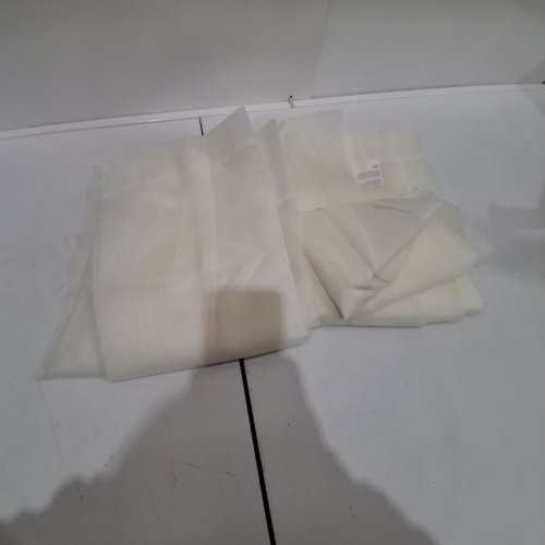 SHEER CURTAIN PANELS WITH ROD POCKET - 8FT X 58" - IVORY image 2
