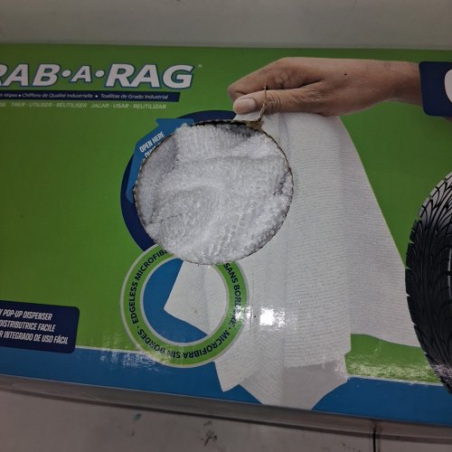 120PK GRAB-A-RAG WASHABLE MICROFIBRE RAGS - WHITE image 3