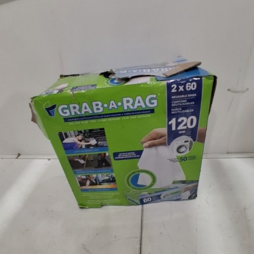 120PK GRAB-A-RAG WASHABLE MICROFIBRE RAGS - WHITE image 4