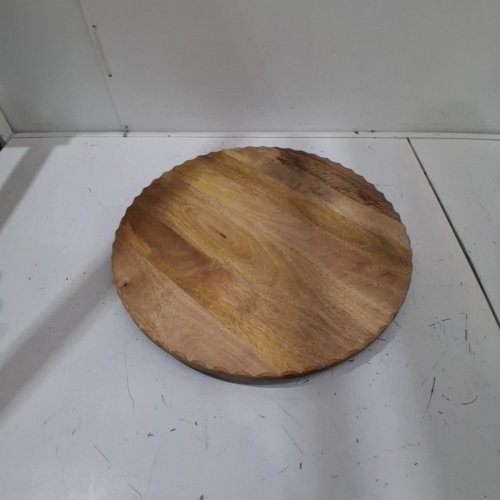 HEARTH & HAND WITH MAGNOLIA WOODEN LAZY SUSAN - 18" - NATURAL BROWN image 3