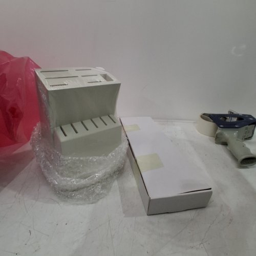15PC HECEF KNIFE SET WITH WOODEN BLOCK - WHITE image 2