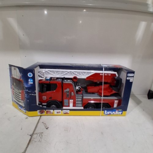 BRUDER SCANIA SUPER 560R FIRE ENGINE WITH LADDER - RED (MODEL: 03591) image 4