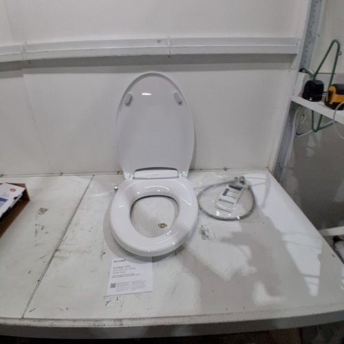 BRONDELL SWASH ECOSEAT NON-ELECTRIC SLOW-CLOSE BIDET TOILET SEAT - FITS ELONGATED TOILETS 18"-19.5"/5.5"-8" BOLT SPREAD - WHITE (MODEL: CANS101-EW) image 2