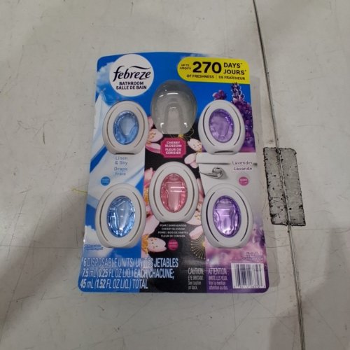 5PK FEBREZE BATHROOM AIR FRESHENERS - 7.5 ML EACH - ASSORTED SCENTS (MODEL: 2013145) image 3