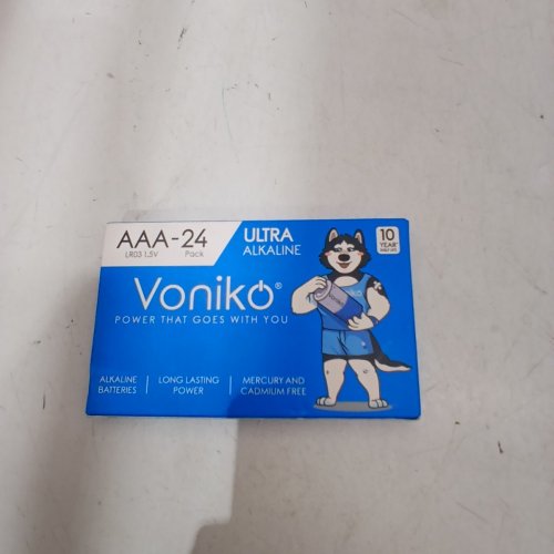24PK VONIKO ULTRA ALKALINE TRIPLE A BATTERY PACK - BLUE/WHITE image 2
