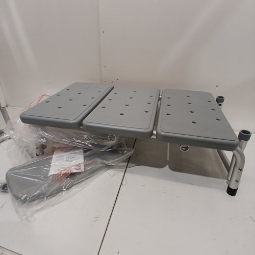 MEDLINE GUARDIAN TRANSFER BENCH WITH BACK & MICROBAN ANTIMICROBIAL TREATMENT - GREY (MODEL: G3-100KBX1) image 3