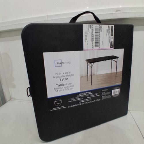 MAINSTAYS FOLDIGN AND ADJUSTABLE TABLE - 20" X 40" - BLACK (MODEL: MS95-005-076-01) image 4