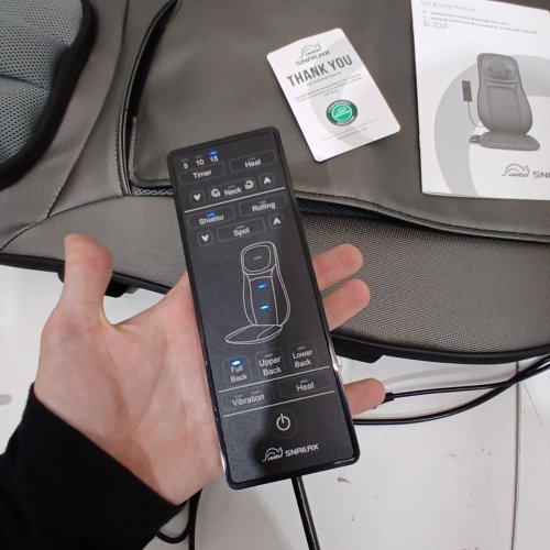 SNAILAX SHIATSU NECK & BACK MASSAGER MASSAGE CHAIR PAD WITH HEAT - (model: SL-233) image 3