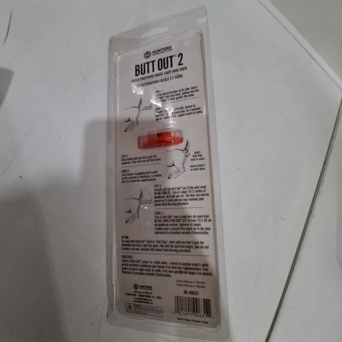 HUNTERS SPECIALTIES: BUTT OUT 2 FIELD DRESSING TOOL, EASY TO USE, TWIST AND PULL FOR HARVESTING DEER, HOGS, ANTELOPE AND BEAR- ORANGE image 3