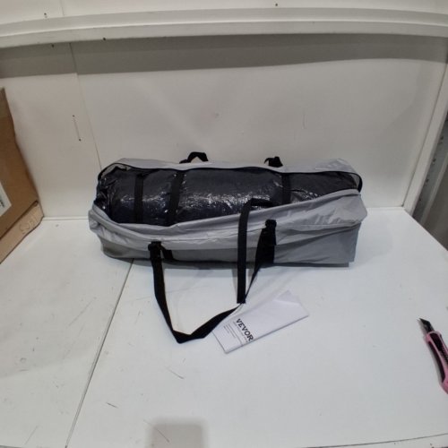VEVOR SUV/TRUCK BED DOUBLE LAYER CAMPING TENT ATTACHMENT WITH RAIN LAYER AND CARRY BAG - ACCOMMODATES 6 - 8 PERSON - PU2000MM - GREY/ORANGE - (MODEL: 120742) image 2