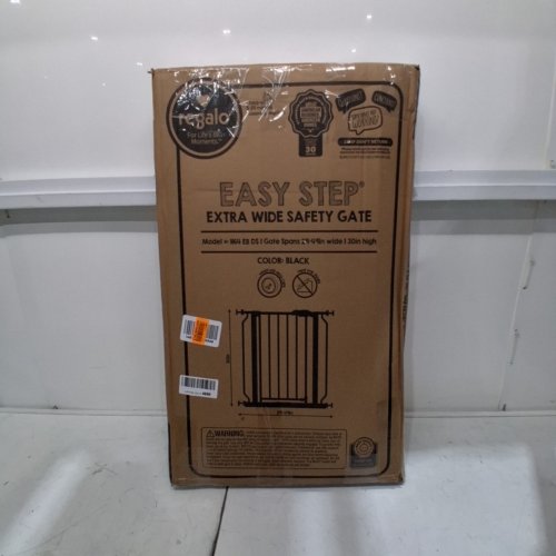 REGALO EASY STEP EXTRA WIDE METAL SAFETY GATE - 30" X 29" - 49" - BLACK (MODEL: 1164EB) image 6