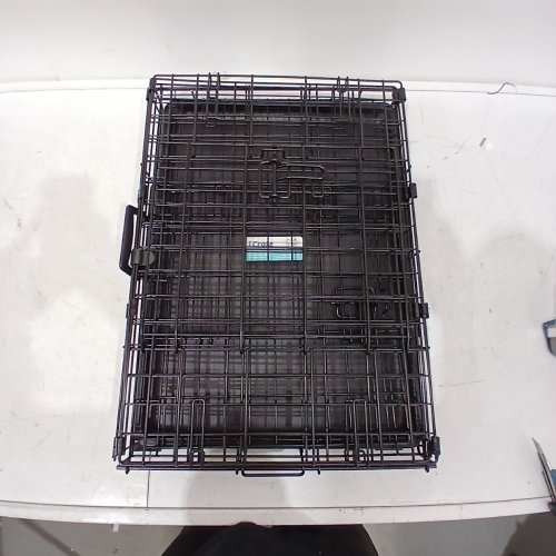 MIDWEST ICRATE DOUBLE DOOR FOLDING METAL DOG CRATE WITH LEAK PROOF TRAY - 24" X 18" X 19" (SMALL) - BLACK (MODEL: 1524DD) image 2