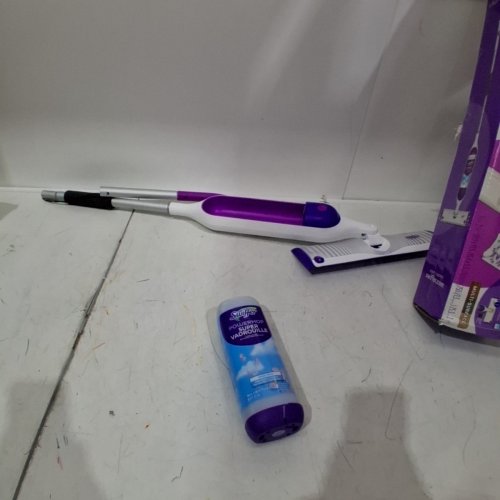 SWIFFER POWERMOP SUPER MULTI-SURFACE MOP & MOP PAD - PURPLE/WHITE image 2