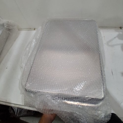KUNWU STAINLESS STEEL PET LITTER BOX - 28" X 20" X 4" - SILVER image 4