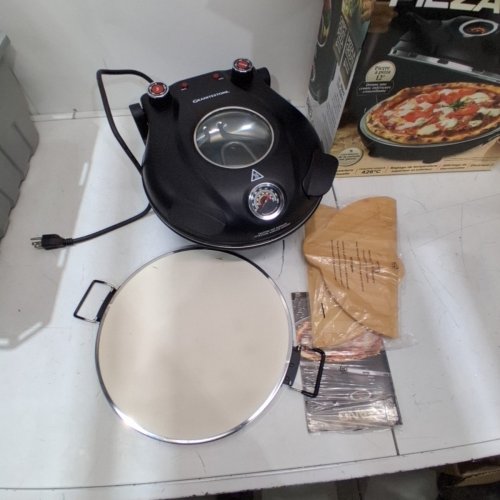 GRANITESTONE PIEZANO CRISPY ELECTRIC PIZZA OVEN - 12" - BLACK (MODEL: 1424FEM) image 3