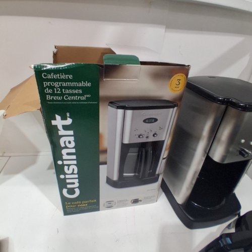 CUISINART BREW CENTRAL 12-CUP PROGRAMMABLE COFFEE MAKER - BLACK/STAINLESS STEEL (MODEL: DCC-1200C) image 5