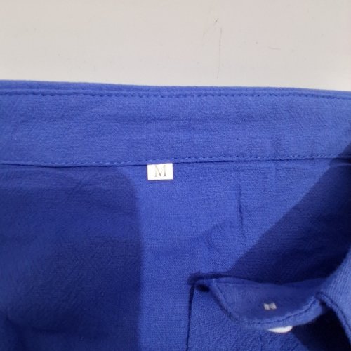 WOMEN'S LONG SLEEVE BUTTON-DOWN SHIRT - MEDIUM - BLUE image 2