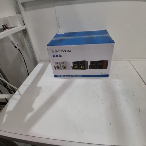 SANYUN 2-WAY POWERED BOOKSHELF SPEAKERS - 4" - BLUETOOTH CONNECTION - 80W - 20KHZ - WOOD GRAIN/BLACK (MODEL: SW205) image 6